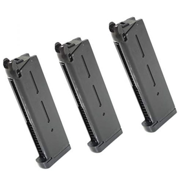 Generica Airsoft Gun Magazine 1 Generica Airsoft Spare Parts Army 3pcs 27rd Mag Magazine for R26 1911 GBB Pistol Black
