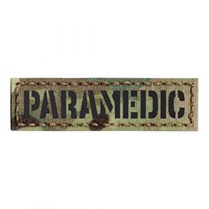 Tactical Freaky Airsoft Morale Patch 1 IR Multicam Paramedic 1x3.5 Name Tape EMS EMT Medic Tactical Touch Fastener Patch