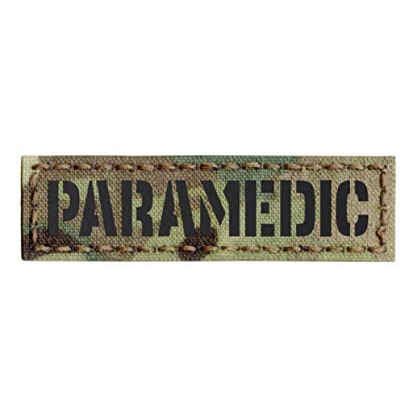 Tactical Freaky Airsoft Morale Patch 1 IR Multicam Paramedic 1x3.5 Name Tape EMS EMT Medic Tactical Touch Fastener Patch