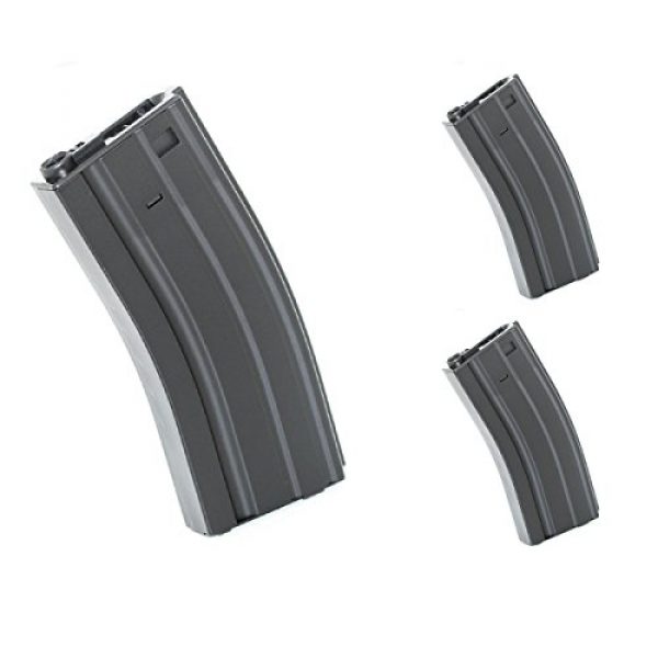 Airsoft Shopping Mall Airsoft Gun Magazine 1 Airsoft Shooting Gear E&C 3pcs 300rd Hi-Cap Mag Magazine For M-Series AEG Black
