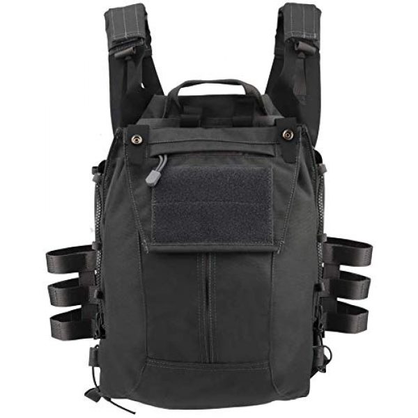 LEJIE Airsoft Tactical Vest 2 Tactical JPC MOLLE Protective Vest with Removable Large Capacity Backpack for Airsoft Paintball Hunting