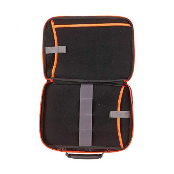 Allen Company Pistol Case 4 Reservoir Attache Pistol Case by Allen, 14 inch, with WaterShield Technology, Waterproof Fabric and Zippers, Holds 2 Oversized Pistols with Optics and Magazines, 2 Zippered Pockets, Gray