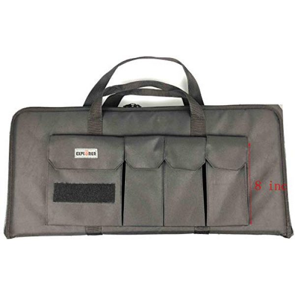 Explorer Cases Rifle Case 2 Explorer American Classic Tactical 28 inch Long Rifle Pistol Gun Bag Firearm Transportation Case w/Shoulder Straps Lockable Zipper
