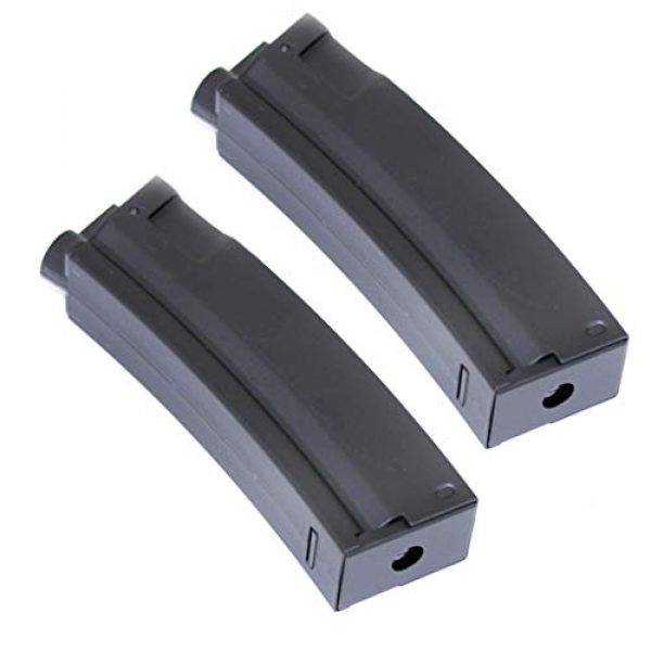 Generica Airsoft Gun Magazine 1 Airsoft Spare Parts 2pcs Pack CYMA 65rd Mid-Cap Short Magazine for MP5 Series AEG Black