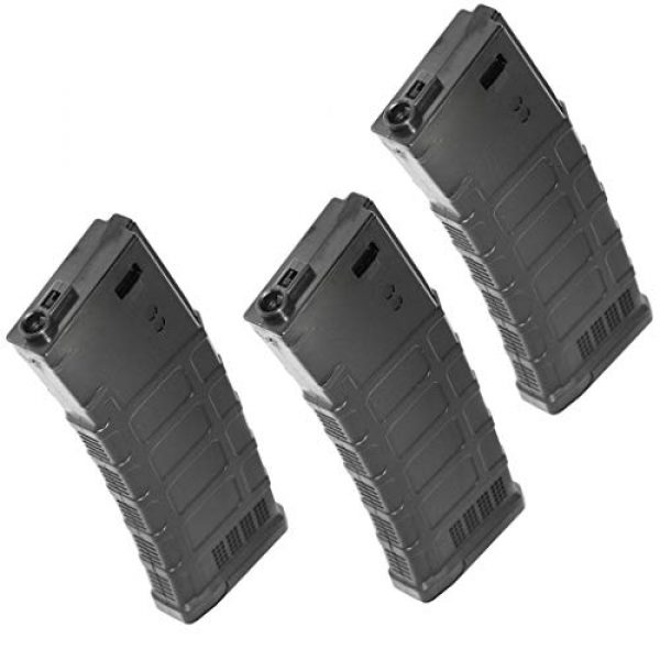 Airsoft Gang Airsoft Gun Magazine 1 Airsoft Parts CYMA 3pcs 220rd Polymer Waffle Mag Mid-Cap Magazine for CYMA, E&C, APS, D-Boys, ICS, Classic Army, G&P, Tokyo Marui M4 M16 Series AEG Black