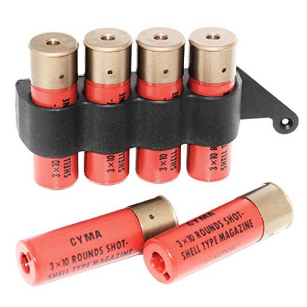 Airsoft Gang Airsoft Gun Magazine 1 Airsoft Parts CYMA 6pcs (30rd Each) Plastic Shotgun Shell Magazine with 4-Shell Holder Metal Carrier