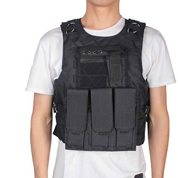 mimeng Airsoft Tactical Vest 3 mimeng Tactical Protective Vest CS Outdoor Training Equipment Fishing Hunting Strength Training Safety Protective Vest