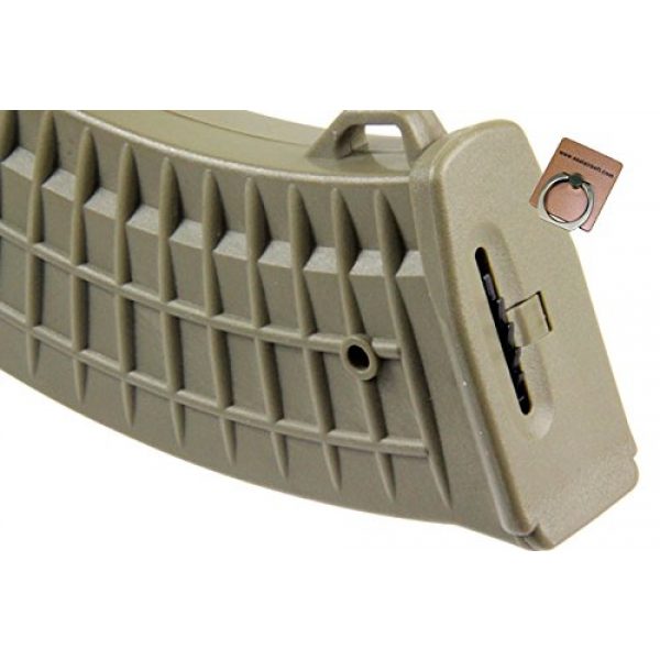 CYMA Airsoft Gun Magazine 3 CYMA AK 550rds Hi Cap Waffle Magazine for AK47 Airsoft AEG (Dark Earth) X 3pcs -Mobile Ring Included