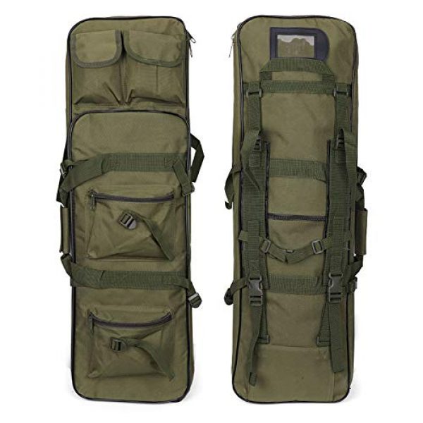 Yamcyh Rifle Case 3 Yamcyh Tactical Rifle Case Rifle Shotgun Soft Case Outdoor Military Rifle Hunting Backpack Airsoft Nylon Square Carry Dual Rifle Bag Gun Protection Case (Green,47in)