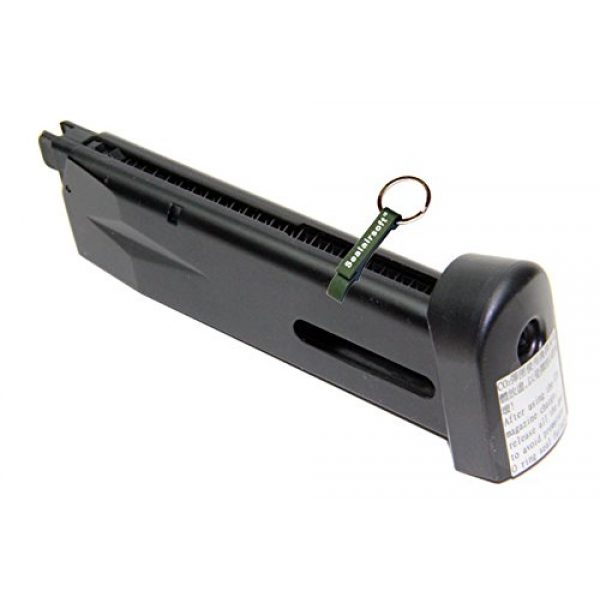 KJW Airsoft Gun Magazine 1 KJ Works 24rds Airsoft Metal 6mm CO2 Magazine For P226 KP01 GBB -Mobile Ring Included
