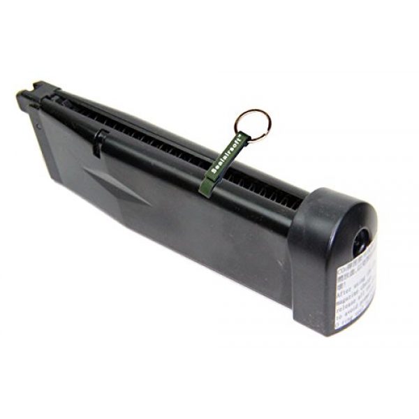 KJW Airsoft Gun Magazine 1 KJ Works 29rds Airsoft Metal 6mm CO2 Magazine For KP05 / KP08 Hi-Capa GBB -Mobile Ring Included