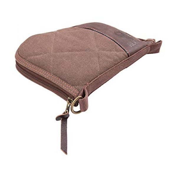 Allen Company Pistol Case 3 Allen Company Ruger Prescott Handgun/Pistol Attache and Rifle Gun Case (48 inches), Universal, Lockable, Quilted Cotton Canvas with Leather Trim, Brown