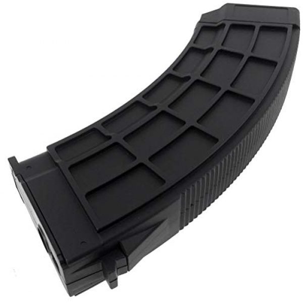 SportPro Airsoft Gun Magazine 7 SportPro 130 Round Polymer Thermold Waffle Medium Capacity Magazine for AEG AK47 AK74 Airsoft - Black