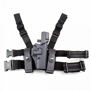 PG Airsoft Gun Holster 1 PG Tactical Glock Leg Holster Right Thigh Paddle Belt Level 3 Lock Duty Pistol Gun Holster Magazine Torch Pouch f Glock 17 19 22 23