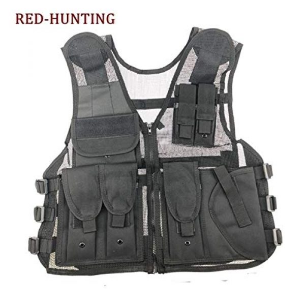 Shefure Airsoft Tactical Vest 3 Shefure New Adjustable Tactical Combat Training Vest Lightweight Mesh Tactical Breathable Vest Black