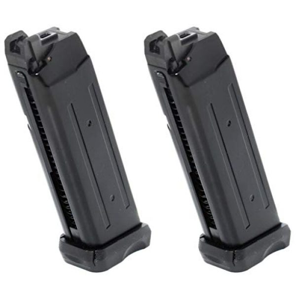 Generica Airsoft Gun Magazine 1 Generica Airsoft Spare Parts APS 2pcs 23rd CO2 Magazine for ACP601 ACP606 A-Cap Z1-Cap Black Hornet Dragonfly Scorpion Shark Spyder X1-Cap/Tokyo Marui/WE/Armorer Works Black