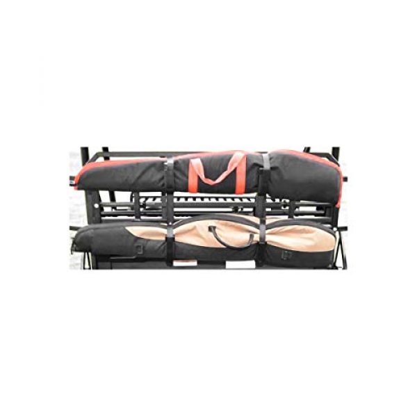 Great Day Rifle Case 1 Great Day Power-Ride Double Case Rack - for Full-Size UTVs with 50-64in Roll Bar Width - Black Powder-Coated Finish - Cases Not Included, The UVPR905-CR