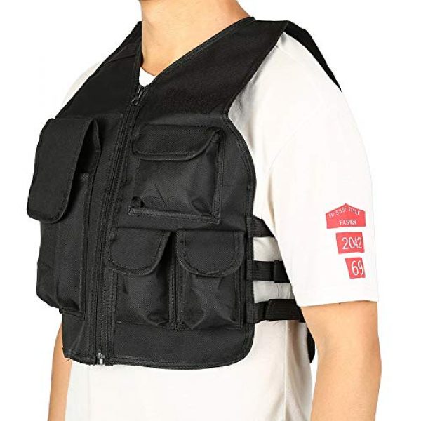 Aufee Airsoft Tactical Vest 4 Child Vest, 4 Colors Nylon CS Game Armor Vest Solid and Wear Resistant,with Side Hook and Loop Straps,Suitable for Children at Age of 8-14