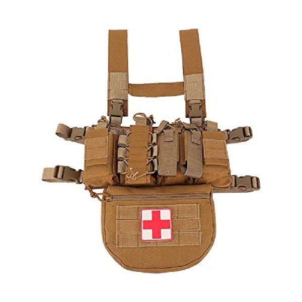 BGJ Airsoft Tactical Vest 6 Outdoor Tactical Vest Military Airsoft Shooting Combat Chest Rig Army Battle Nylon Molle Vest Bag Hunting CS Match Waist Pack