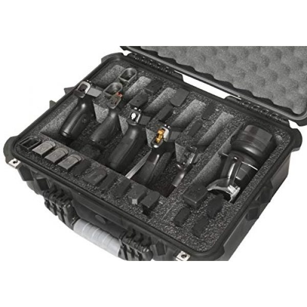 Case Club Pistol Case 3 Case Club 5 Pistol and (up to) 30 Magazine with Accessory Pocket Pre-Cut Heavy Duty Waterproof Case with Silica Gel Canister to Help Prevent Gun Rust (Upgraded Gen-2)