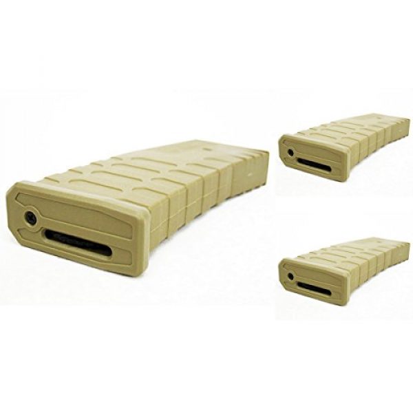 Airsoft Shopping Mall Airsoft Gun Magazine 1 Airsoft Shooting Gear APS 3pcs Hi-Cap U Mag Magazine for FMR/ASR/UAR/M-Series AEG Brown Tan