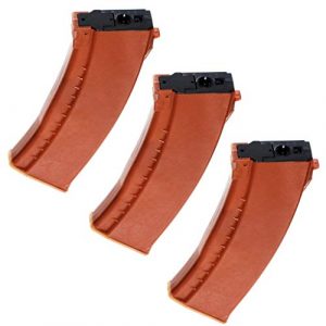 Airsoft Gang Airsoft Gun Magazine 1 Airsoft Parts Battleaxe 3pcs 500rd Flash Mag Hi-Cap Magazine for JG(Jing Gong), Classic Army, ICS, APS, D-Boys, CYMA, Tokyo Marui AK AEG Orange Brown