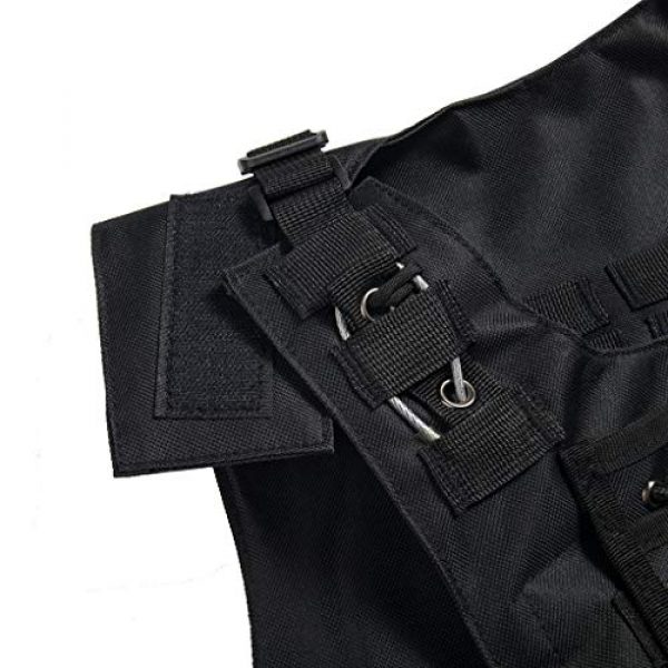 Jipemtra Airsoft Tactical Vest 6 Jipemtra Tactical MOLLE Airsoft Vest Adjustable Paintball Combat Training Vest Detachable (Black)