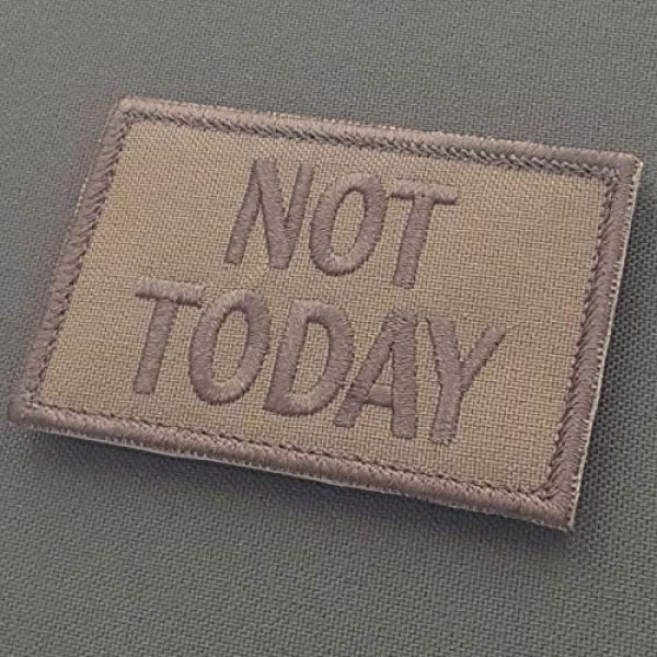 LEGEEON Airsoft Morale Patch 1 LEGEEON Coyote Brown Not Today 2x3.25 Tan Morale Tactical Military Hook&Loop Patch