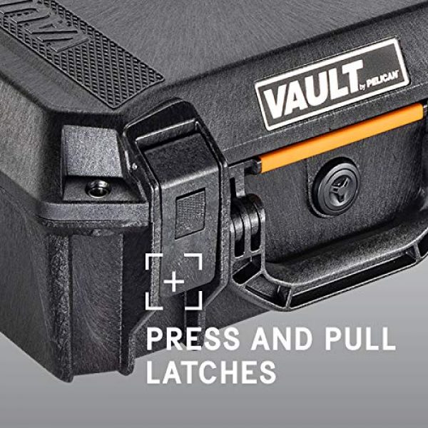 Pelican Pistol Case 5 Vault by Pelican - V200 Pistol Case with Foam (Black)