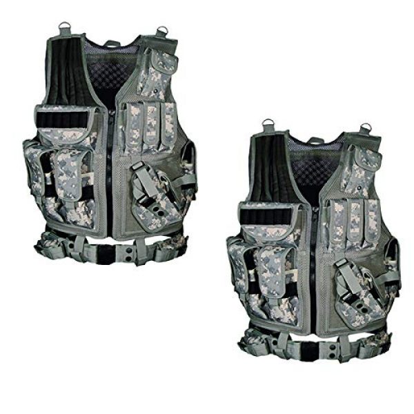 OURLITIME Airsoft Tactical Vest 2 OURLITIME Airsoft Tactical Vest, Tactical Vest Multi-Pocket SWAT Army CS Hunting Vest Camping Hiking Accessories Outdoor Hunting Hiking Camping Equipment
