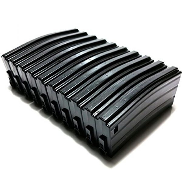 Airsoft Shopping Mall Airsoft Gun Magazine 1 Airsoft Shooting Gear G&P 10pcs Pack 130rds Mid Cap M-Series Metal Magazine AEG Black