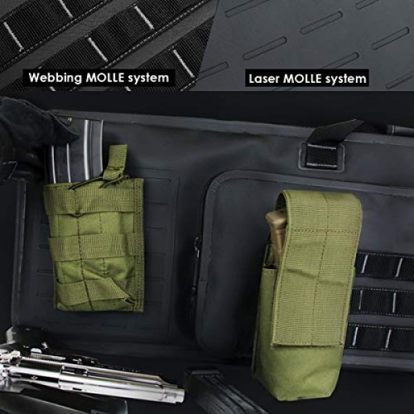 FEAR GEAR Rifle Case 4 FEAR GEAR American Classic Sniping Tactical Double Long Rifle Pistol Airsoft Gun Bag Firearm AR15 Case Gun Cases for Rifles Case Hunting Shotgun Case Waterproof
