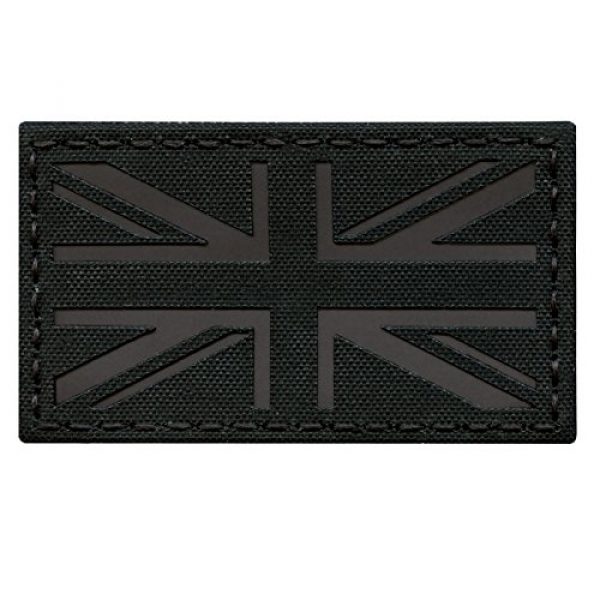 Tactical Freaky Airsoft Morale Patch 1 Blackout Infrared IR UK Union Jack Flag 3.5x2 IFF Tactical Morale Touch Fastener Patch
