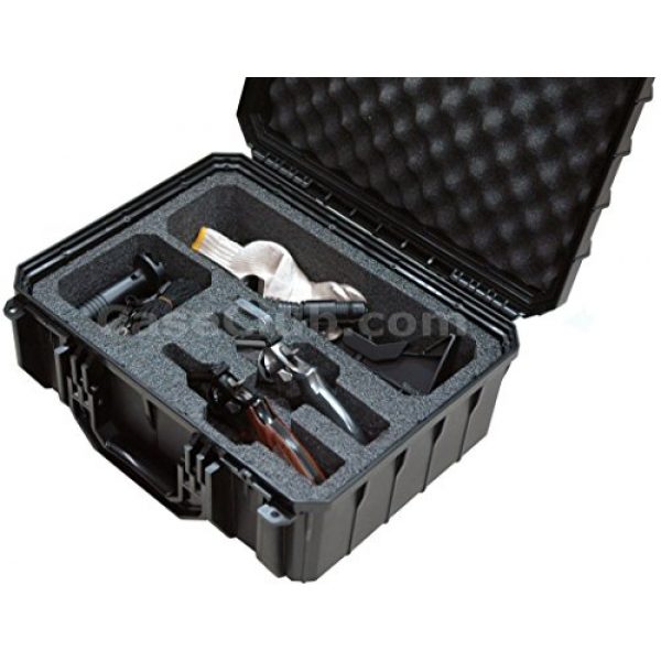 Case Club Pistol Case 2 Case Club Waterproof 2 Revolver/Semi-Auto Case with Accessory Pocket & Silica Gel