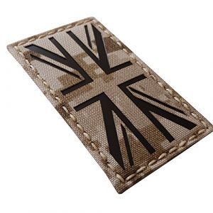 Tactical Freaky Airsoft Morale Patch 1 Digital Desert AOR1 Infrared IR UK Union Jack Flag 3.5x2 MARPAT IFF Tactical Morale Touch Fastener Patch