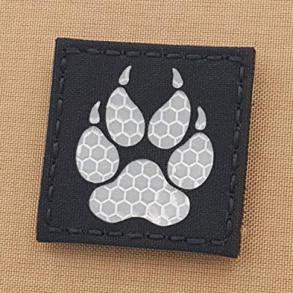 Tactical Freaky Airsoft Morale Patch 1 Hi Viz K9 Handler Blaze Solas Reflective 2x2 Dog Paw Tactical Morale Fastener Patch