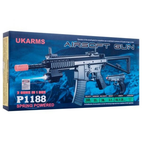 Whetstone Airsoft Rifle 3 Whetstone P1188 Airsoft Rifle and Pistol Combo