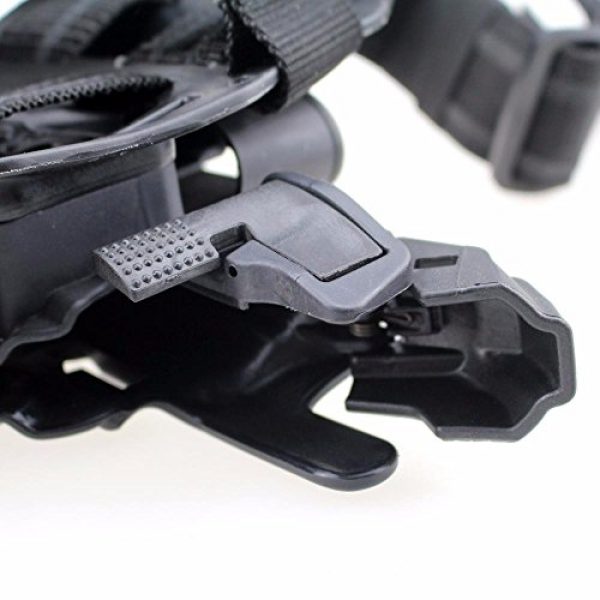PG Airsoft Gun Holster 6 PG Tactical 1911 Leg Holster Right Thigh Paddle Belt Level 3 Lock Duty Pistol Gun Holster w/Magazine Torch Pouch for Colt 1911