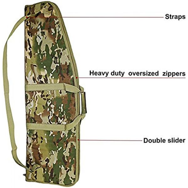 FieldTeq Rifle Case 4 FieldTeq Range Master Soft Sided Tactical Carbine Gun Case - Shoulder Strap Sling Performance Gear with Five Magazine Pouches for Hunting Shooting Range Sports Storage