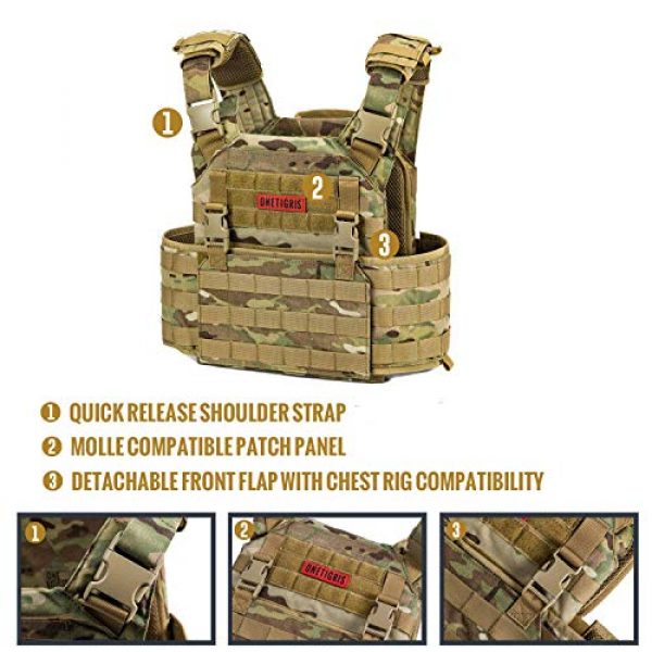 OneTigris Airsoft Tactical Vest 5 OneTigris Airsoft Tactical Vest & Triple Mag Pouch with Utility Pouch Tactical Placard 01