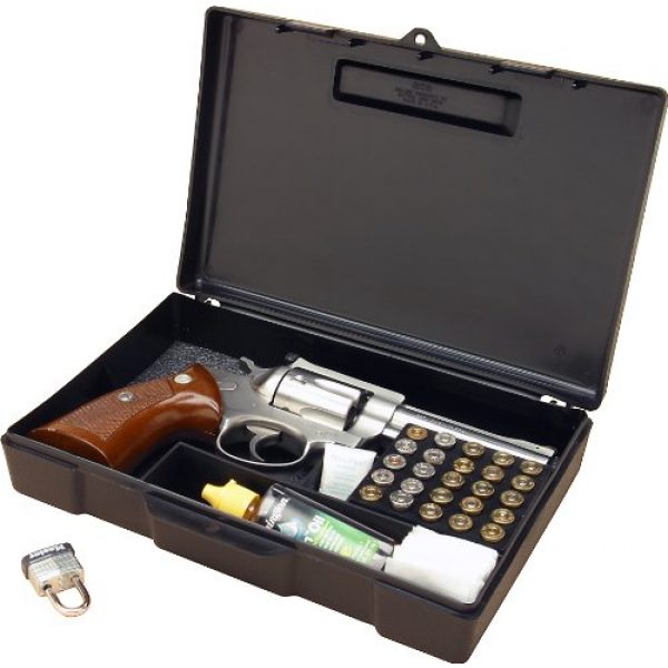 MTM Pistol Case 1 MTM 804-40 Pistol Handgun Long Term Storage Case 4" Revolver, Black