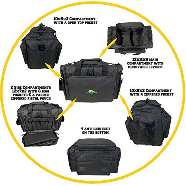 I Belong Outdoor Pistol Case 2 I Belong Outdoor Gun Range Bag - Tactical Shooting Bag for Handguns & Ammo Storage - Lockable Soft Case Protects Your Pistols