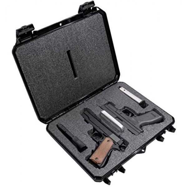 Case Club Pistol Case 1 Case Club Waterproof Pre-Customized 2 Pistol Case with Silica Gel to Help Prevent Gun Rust