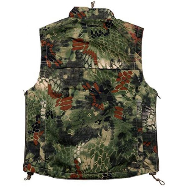 HAOWUTX Airsoft Tactical Vest 2 HAOWUTX Tactical Vest Outdoor Multifunctional Waist Bag for Hunting Photography Airsoft Paintball CS Jacket Camouflage (Color : Green camo, Size : M)