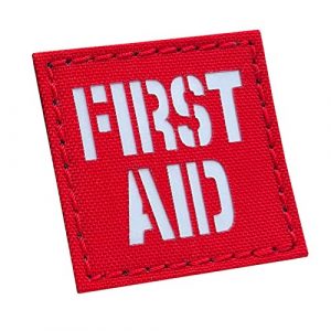 Tactical Freaky Airsoft Morale Patch 1 Reflective 2x2 First Aid Kit IFAK MED Medic Medical Tactical Touch Fastener Patch