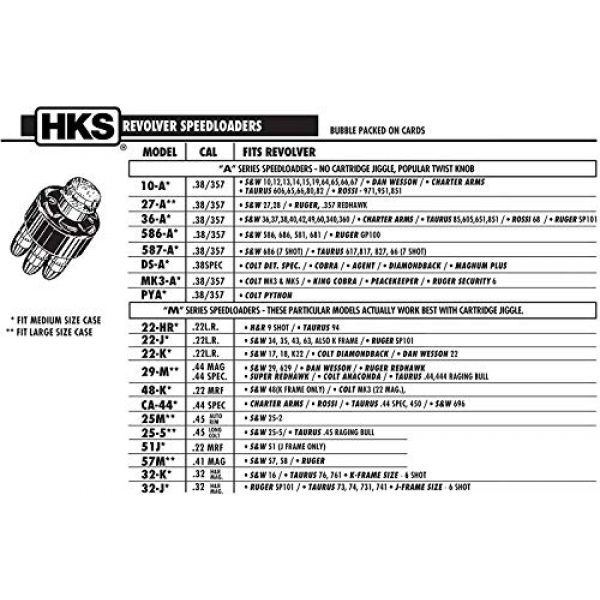 HKS Airsoft Gun Magazine 3 HKS 586-A Revolver Speedloader for S&W 586, 686, 581, 681/Ruger GP100