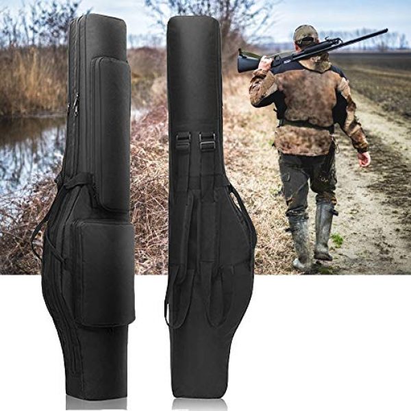 BGJ Rifle Case 1 48" Tactical Dual Rifle Bag Backpack Padded Gun Carry Storage Bag Military Airsoft Gun Case Pouch for Outdoor Hunting