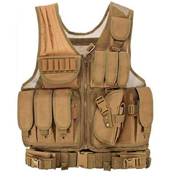 Hunting Explorer Airsoft Tactical Vest 1 600D Polyester Military Equipment air Gun Tactical Vest, Used for Military Combat Training, CS, Paintball Shooting and Other Airsoft Combat Protective Vests.