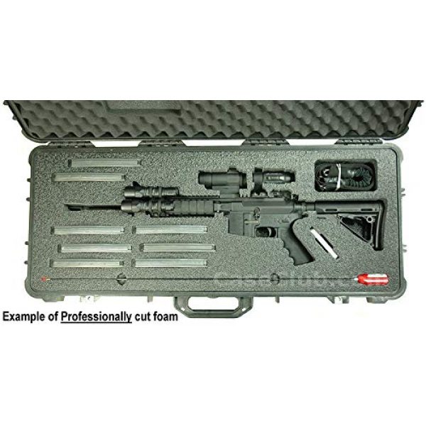 Case Club Rifle Case 5 Case Club Customizable Polyethylene/Polyurethane/Convoluted Foam 54 x 16 Inches