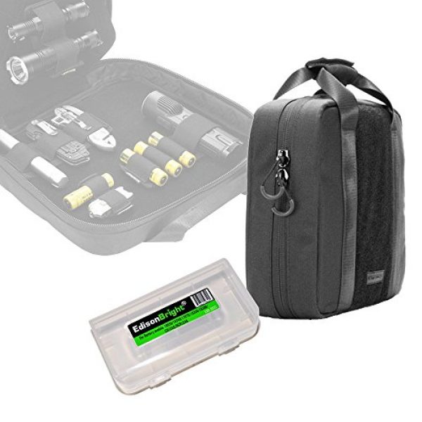 Nitecore Battery Case 2 Nitecore NTC10 Tactical Gear Carry case with EdisonBright BBX3 Battery case